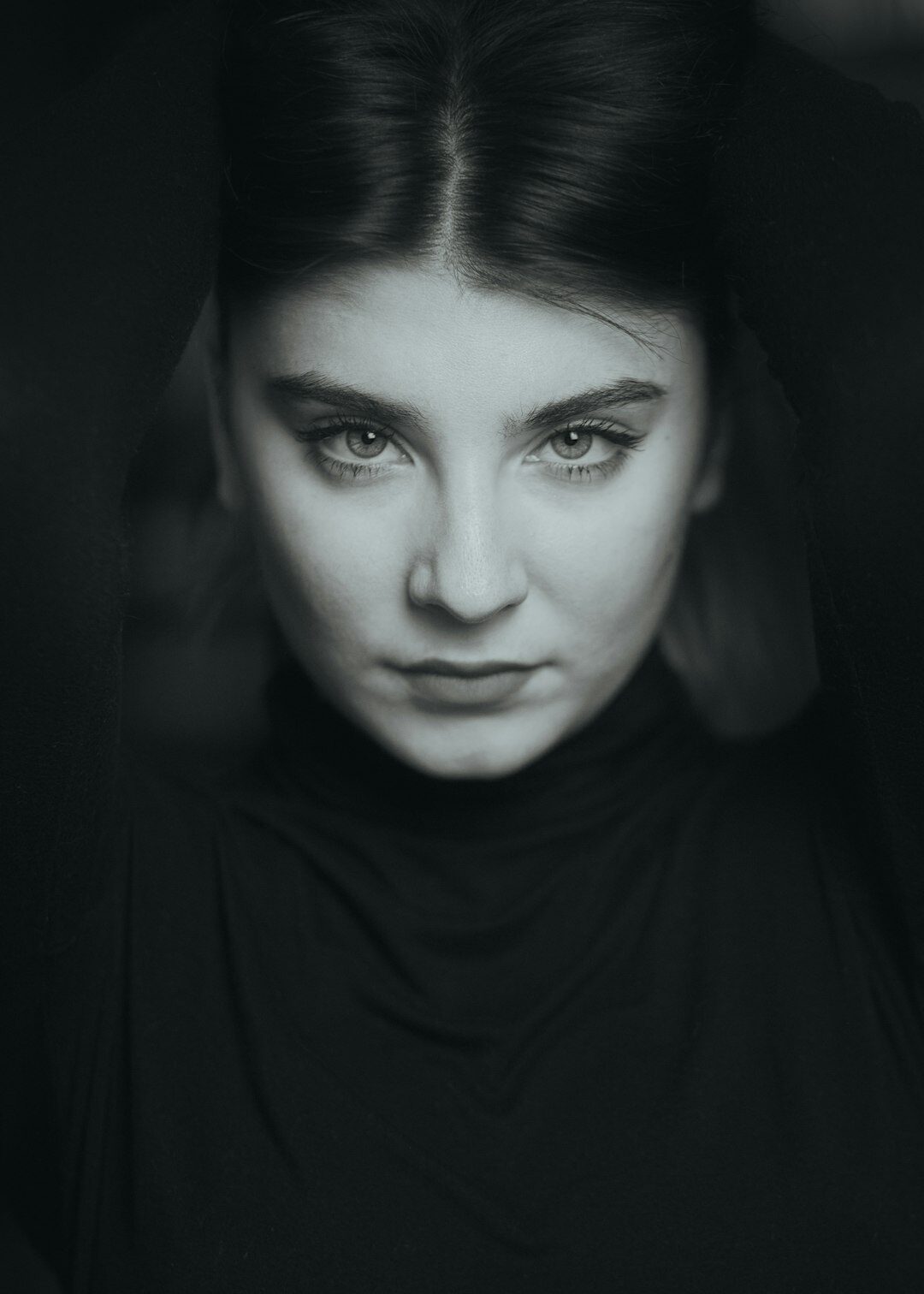 Studio portrait of a Swiss female colourist and editor with short hair